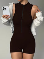 Bodyshort sportivo con zip