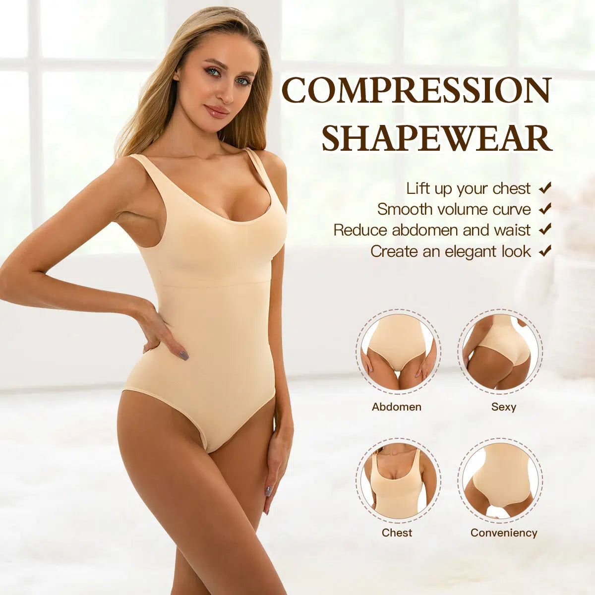 Body Snellente a Canotta – Controllo Addominale & Comfort Totale