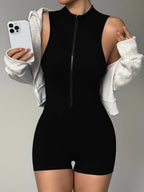 Bodyshort sportivo con zip