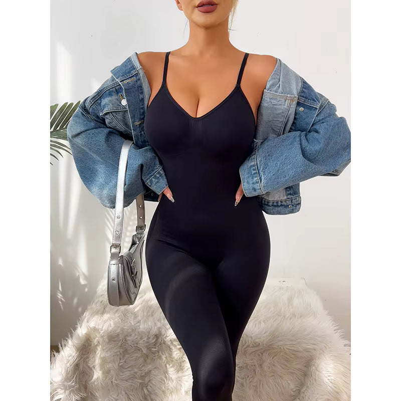 Tuta Modellante Tutto-in-Uno – Senza Cuciture, Scolpisce e Valorizza le Curve